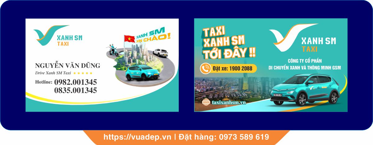 in card visit xanh sm taxi 2