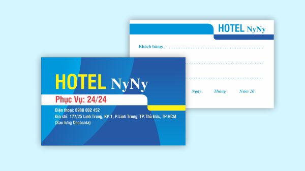 Mẫu card visit khách sạn , nhà nghỉ, hottel